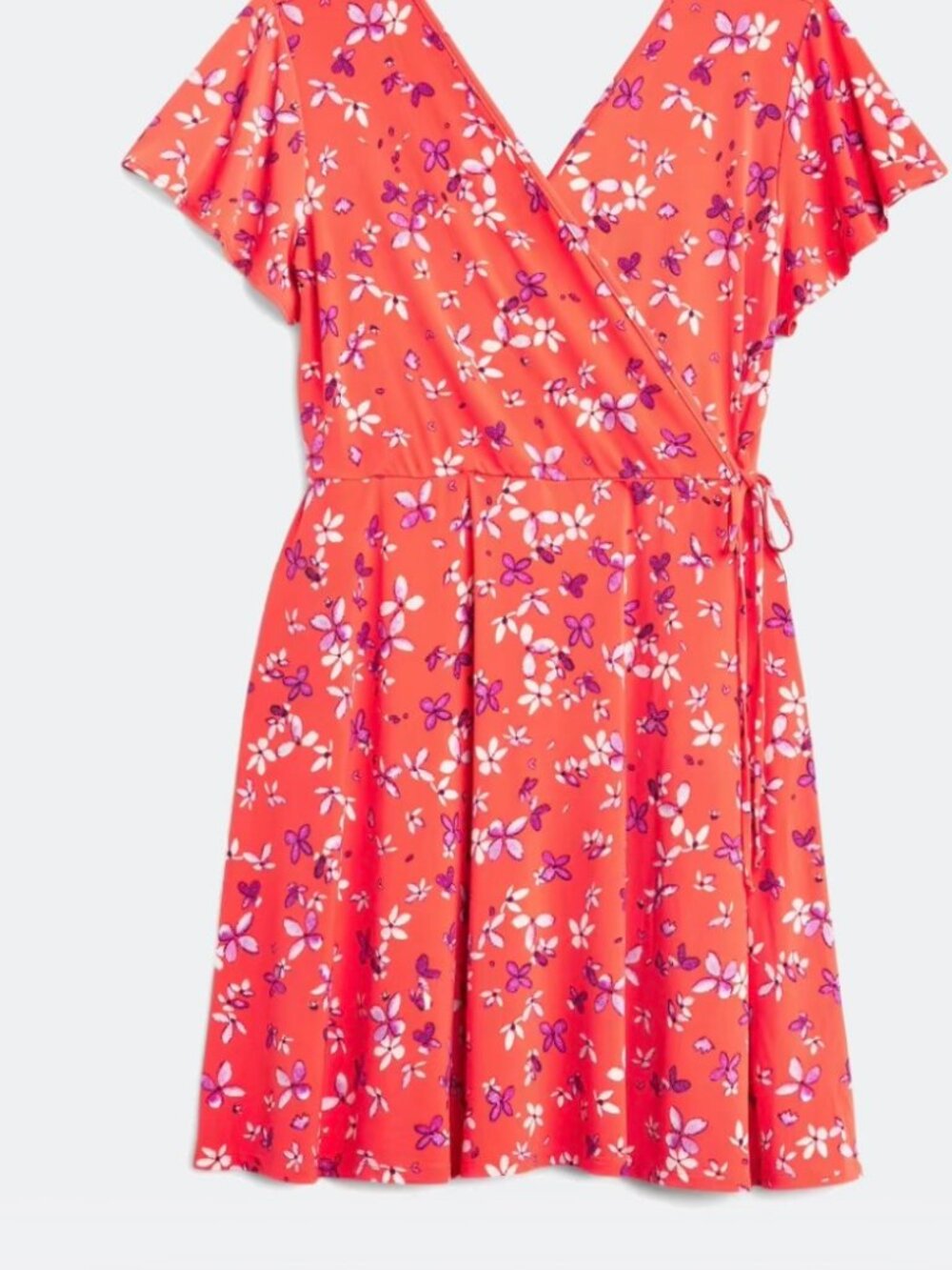 Kaela Faux Wrap Knit Dress